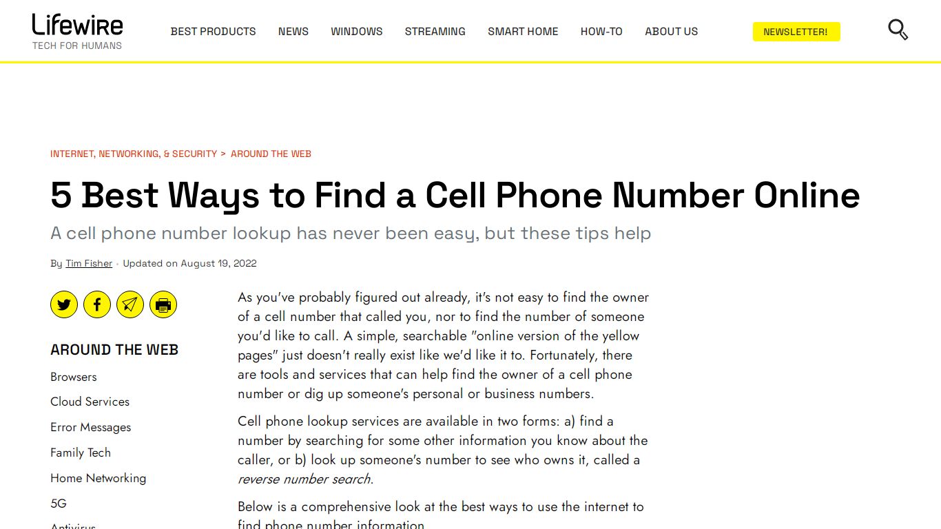 5 Best Ways to Find a Cell Phone Number Online - Lifewire